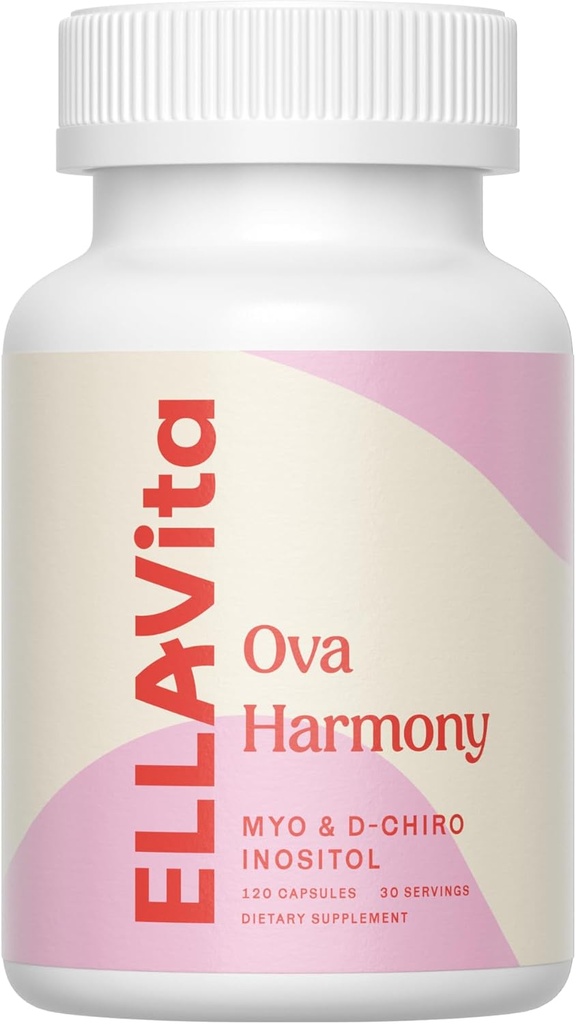 Harmonie OVA - Myo & D Capsule Chiro Inositol - Rapport 40:1 - Soutien de la fonction ovarienne - Balance hormonale - 120 Capsules supplémentaires d'inositol