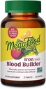 Supplément de fer Megafood Blood Builder pour les femmes et les hommes - Augmenter les niveaux de fer sans effets secondaires - Combats Fatigue - Vitamine B12, Acide folique et vitamine C - Vegan - 72 Mini comprimés (36 portions)