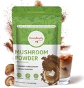 GREENPEOPLE Mushroom Powder Mushroom Supplement - 10-in-1 Mushrooms Lions Mane Powder with Reishi/Cordyceps/Chaga/Turkey Tail/Maitake/Complex for Cognitive Function & Immune Support 78 Servings