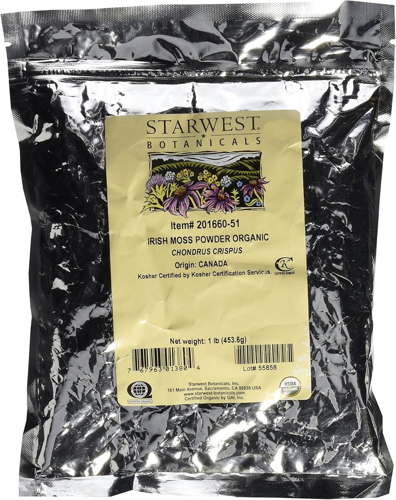Starwest Botanicals Bio Irish Moss Powder, 1 livre