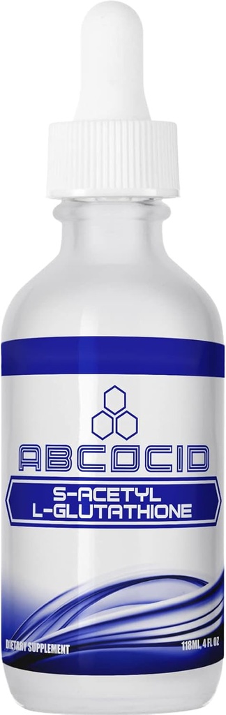 S-acétyl L-Glutathion 95 mg, 4 Oz liquide, 240 portions, Fabriqué aux États-Unis, Absorption rapide, Ingrédients de la qualité, Non-OGM, GMP certifié, Produits sans cruauté