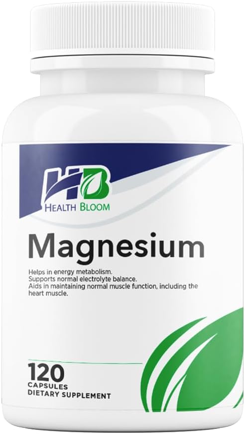 Magnésium $ 120 Capsules $ Santé Bloom $ Vitamines et minéraux Capsules