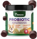 Chews pour chiens probiotiques pour enzymes digestives pour chiens - Diarrhée des chiens et soulagement de l'allergie naturelle - Chews pour chiens probiotiques pour chiots - Chews pour chiens allergiques - Pack de 120 Chews