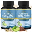 Cadane 2 Packs Capsules d'extrait d'agrumes Bergamote avec berbère, olive, guggul, ail, écorce de pin, poivre noir