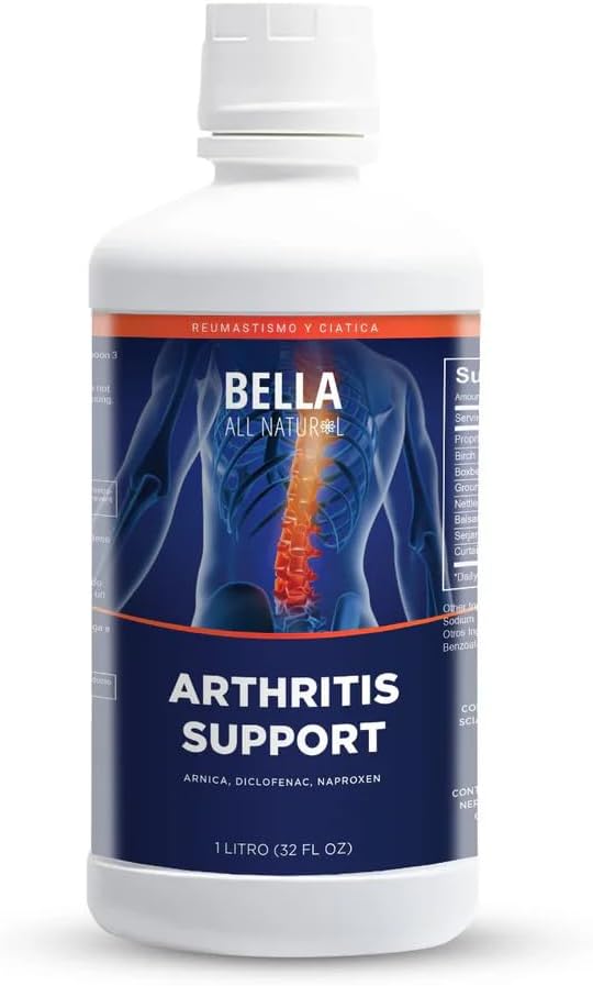 Bella All Natural Joint Support Liquide – 32 fl oz Haute absorption pour le confort, la mobilité, la flexibilité et la santé des os