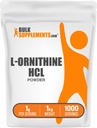 BulkSupplements.com Poudre de HCl L-Ornithine - Supplément d'Ornithine, Supplément d'acides aminés - Sans gluten, 1g par portion, 1kg (2,2 lb) (paquet de 1)