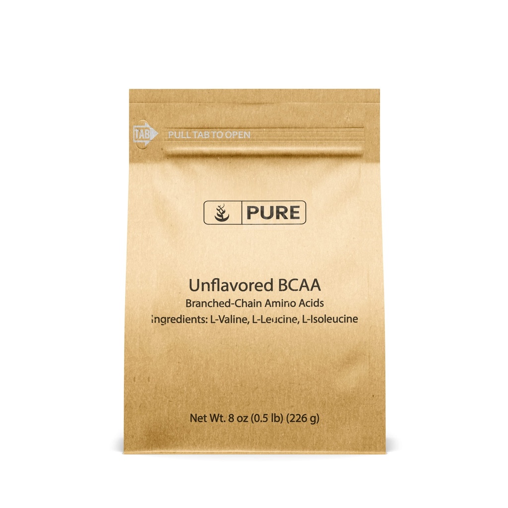 Ingrédients originaux purs non aromatisés instantanés BCAA (8oz) poudre, Acides aminés essentiels à chaîne ramifiée, supplément