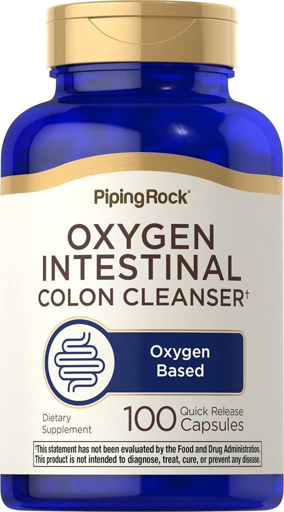 Piping Rock Colon Cleanse | 100 Capsules | Oxy-Tone Oxygen Intestinal Cleanser | Non-GMO, Gluten Free Supplement