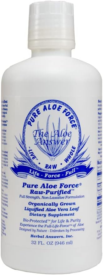 HERBAL REPONSE Aloe Force - Supplément alimentaire pur Aloe Vera, 32oz