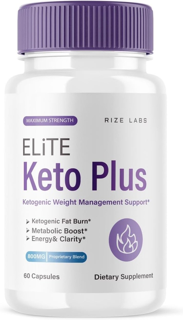 ize labs Elite Keto Plus Capsules, Weight Loss Support, pilules Premium pour la santé globale, supplément de formule de force maximale (60 capsules)