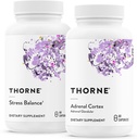 THORNE - Ensemble de soutien adrénal - Stress Balance & Adrénal Cortex Combo - Stress Balance et Adrénal Cortex - 30 à 60 portions