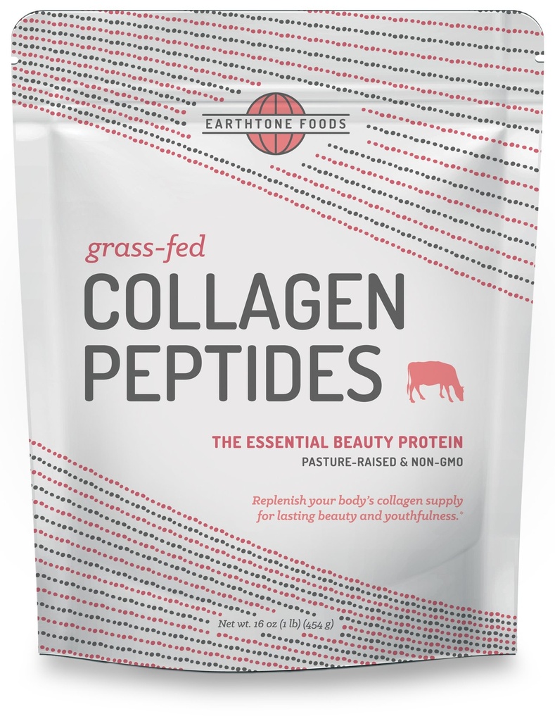 EARTHTONE Poudre de peptides de collagène, hydrolysée avec du paléoprotéine non-OGM, 16 oz