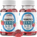 YUM-V'S - Gummies probiotiques de sucre zéro pour la santé digestive - Probiotiques sans sucre pour les femmes, les hommes et les enfants - Gummies probiotiques de santé pour les adultes et les enfants (60 comte (paquet de 2))
