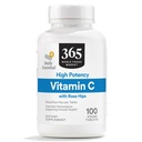 365 par Marché des aliments entiers, Vitamine C de haute puissance avec des hanches de rose, végétalien, 100 comprimés