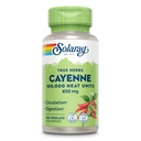 SOLARAY Cayenne Pepper 450 mg, 100 000 Unité de chaleur, Digestion saine, Circulation, Métabolisme et soutien cardiovasculaire, 100 VegCaps