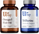 Utzy Naturals Omega 3 Huile de poisson 60 Softgels Lemon-Lime Saveur et TriBerine