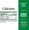 Le carbonate de calcium et de vitamine D de la nature soutient la santé immunitaire et osseuse, 600mg de calcium et 800UI de vitamine D3, 250 comprimés (paquet de 2)