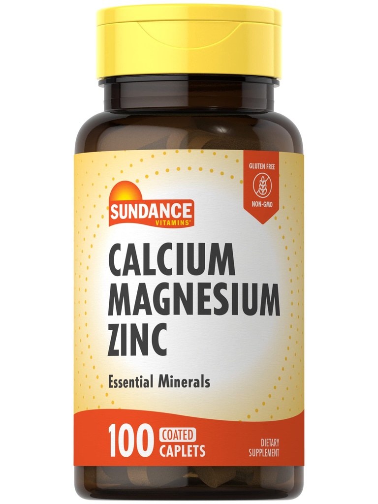 Sundance Calcium Magnésium Zinc.. 100 Caplets. Supplément minéral essentiel.