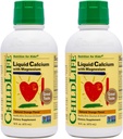 Supplément Calcium liquide pour enfants - Baby Calcium avec Magnésium, Zinc et Vitamine D3 - Arôme Orange, 16 fl oz (2 Pack)