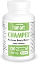 Supersmart - Champex Champhroom (Agaricus Bisporus Extract) 1500 mg par jour - odorat corporel et mauvais complément respiratoire - désodorisant interne - Sans OGM et sans gluten - 120 capsules végétariennes