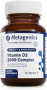 Métagène D3 2000 UI Complex Vitamine D3 Supplément - soutient la santé osseuse, immunitaire et l'inflammation saine Réponse* - avec les isoflavones pour l'absorption - Sans gluten - 3 mois d'approvisionnement - 90 Compte