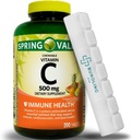 Vitamin C 500mg, Chewable Tablets, Dietary Supplement, 200 Count (Includes Bonus Pill Organizer) - 1 Pack
