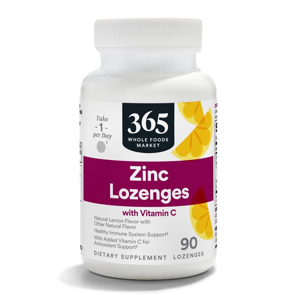 365 par marché des aliments entiers, LOunceenges Zinc Vitamine C, 90 Compte