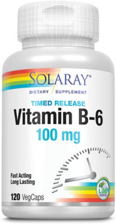 SOLARAY B-6 Supplément TSTR, 100mg