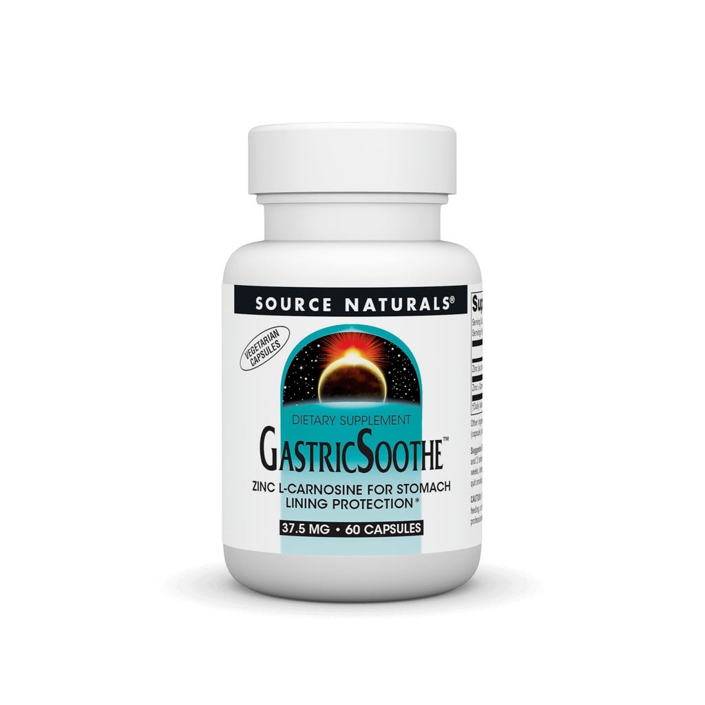 Source Naturelle GastriqueSoothe Zinc L Carnosine* - 60 Caps Veggie