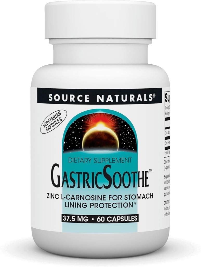 Source Naturelle GastriqueSoothe Zinc L Carnosine* - 60 Caps Veggie
