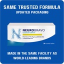 Neurobravo Vitamine B1, B6, B12 Comprimés pour la santé nerveuse, douleur nerveuse, engourdissement, étourdissement musculaire, crampe musculaire, sensation altérée