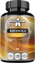APOLLO'S HEGEMONY Rhodiola Rosea 500 mg Par Capsule - 90 Capsules Vegan - Extrait Standardisé à 3% Salidroside - Energy and Stamina Booster - Complément alimentaire