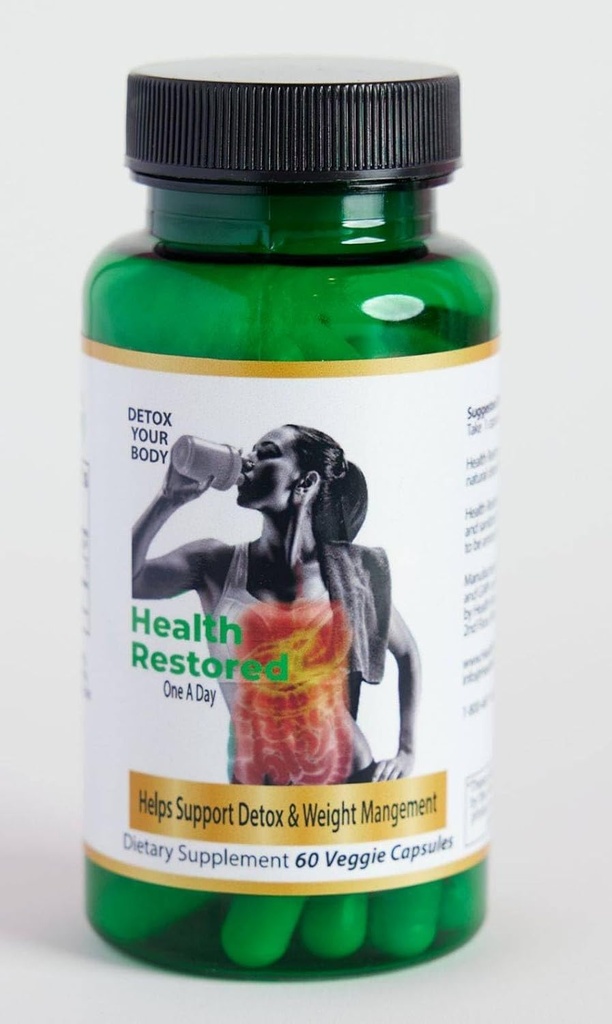 Health Restored Comprehensive Detox & Wellness Support for Men and Women - Premium 100% Clinoptilolite Zeolite Capsules - Supplément Robust Health Support with No Additives