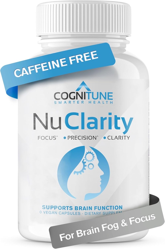NuClarity - Supplément Cerveau Nootropique Premium - Focus, Energy, Memory Booster - Clarté mentale et soutien cognitif - Ginkgo Biloba, Bacopa Monnieri, Alpha-GPC, Phosphatidylsérine, Rhodiola Rosea
