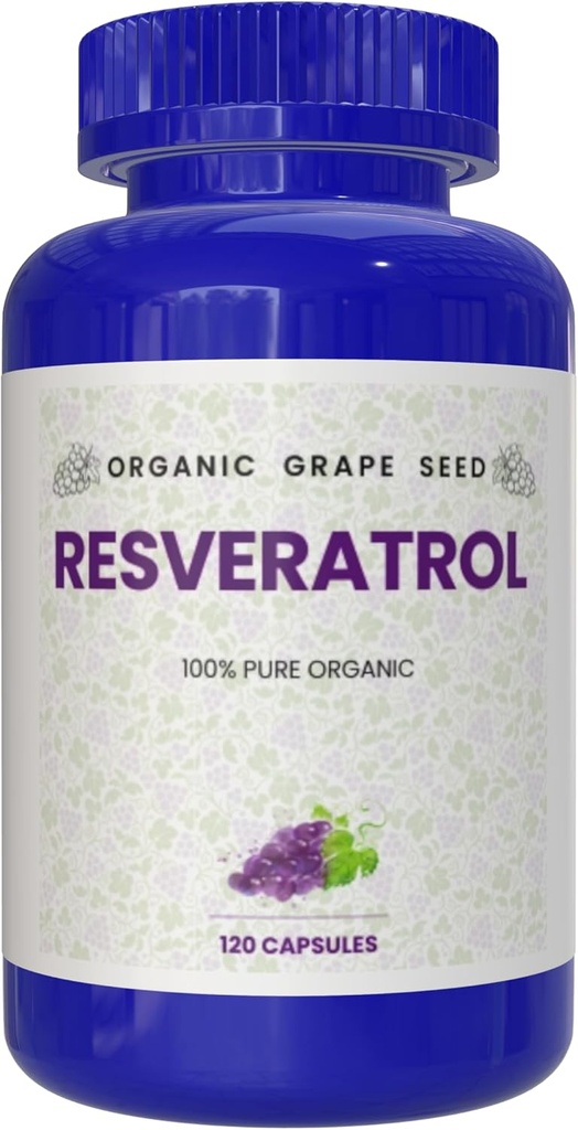 Resvératrol 100% bio pur, 120 capsules, antioxydants et trans-resvératrol, favorise l'anti-âge, le soutien cardiovasculaire, le boost immunitaire, la clarté mentale
