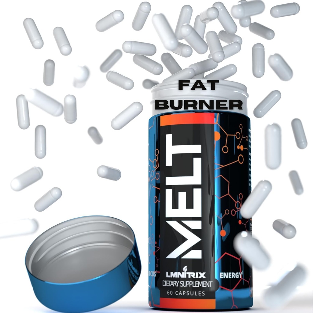MELT - Meilleur brûleur de graisse thermogénique pour les hommes et les femmes - pilules anti-appétit pour une perte de poids rapide - supplément d'énergie et de focalisation mentale - pilules diététiques Ça marche - 60 capsules