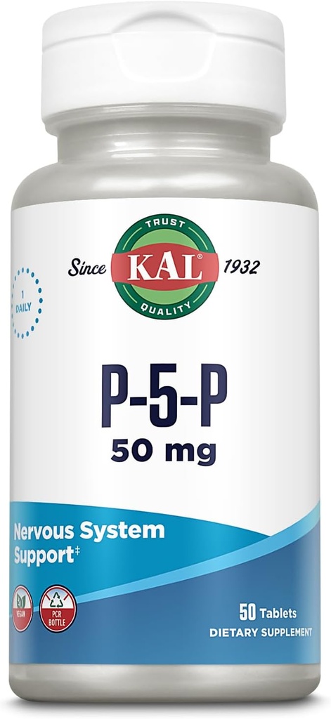 KAL 50 Mg B-6 Pyridoxal-5-phosphate Comprimés, 50 Nombre