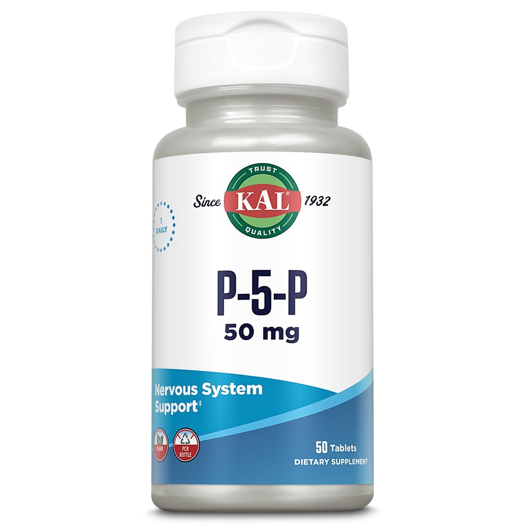 KAL 50 Mg B-6 Pyridoxal-5-phosphate Comprimés, 50 Nombre