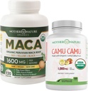 Vitamine C organique + Capsules de racine de maca – Énergie naturelle et soutien immunitaire