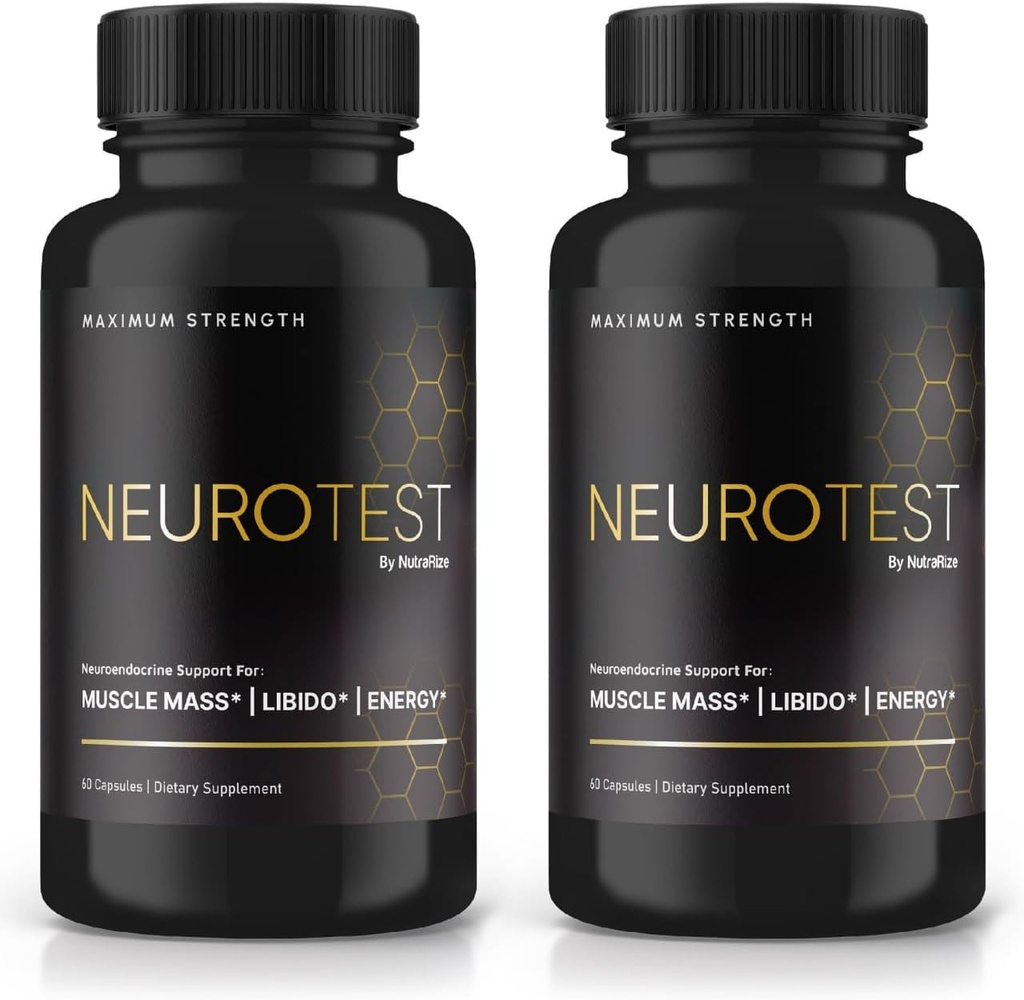 (2 Pack) NeuroTest Capsules - NeuroTest Dietary Supplement for Men, NeuroTest Daily Formula for Overall Wellness and Peak Performance, Advanced Formula Pills, Neuro Test Reviews (120 Capsules)