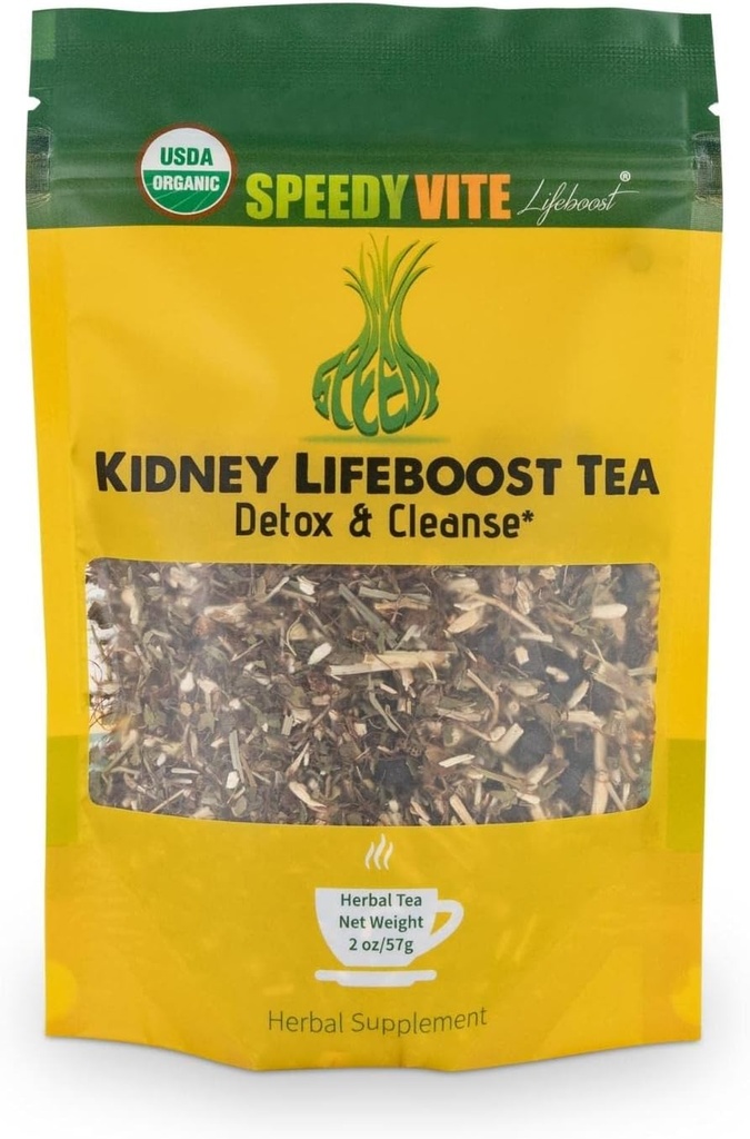 Supplément à base de plantes à base de thé rein Bladder LifeBoost Tea - USDA Organic Nettoie & Supports Urinary Tract Health - Marshmallow Root Dandelion Leaf Goldenrod Juniper Hydrangea +Plus Detox naturel