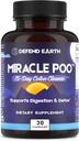 15 jours Gut Cleanse, Miracle Poo Colon Nettoyer Capsules pour Détox & Digestive Health Support avec Psyllium Husk, Senna, et Cascara Sagrada, Non-OGM, 30 capsules