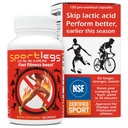 SPORTLEGS Fast Fitness Boost Pre Workout pour les hommes et les femmes, supplément acide lactique, carburant d'endurance sportive, suppléments d'endurance pour les coureurs - NSF certifié pour le sport, bouteille 120-capsule, pack de 1