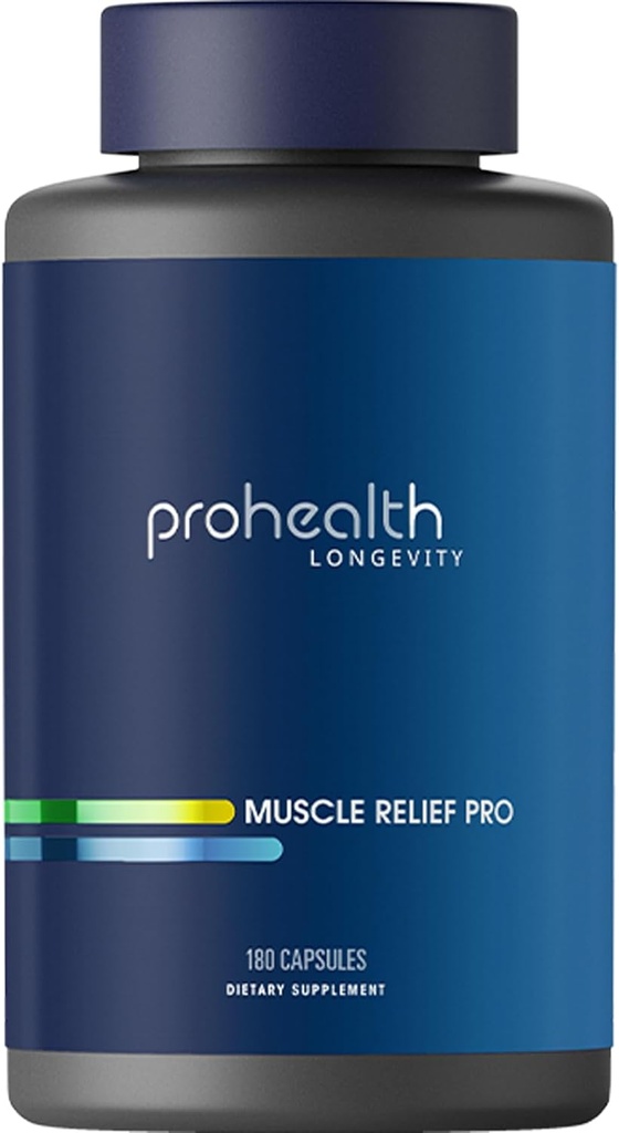 ProHealth Joint & Muscle Relief Pro - Glucosamine Chondroitin, Turmeric, Magnesium, MSM, Malic Acid, Boswellia. Supplement to Help Decrease Muscle & Joint Discomfort & Sleep Better (30 Servings)