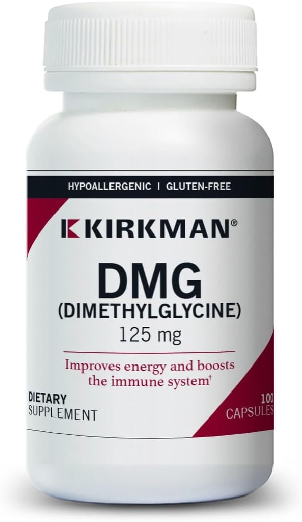 DMG (diméthylglycine), 125 mg, 100 capsules, Kirkman Labs