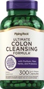 Piping Rock Colon Cleanse Pills | 300 Quick Release Capsules | Herbal Detox Supplement | Super Formula for Men and Women | with Psyllium, Fiber, and Probiotics | Non-GMO, Gluten Free