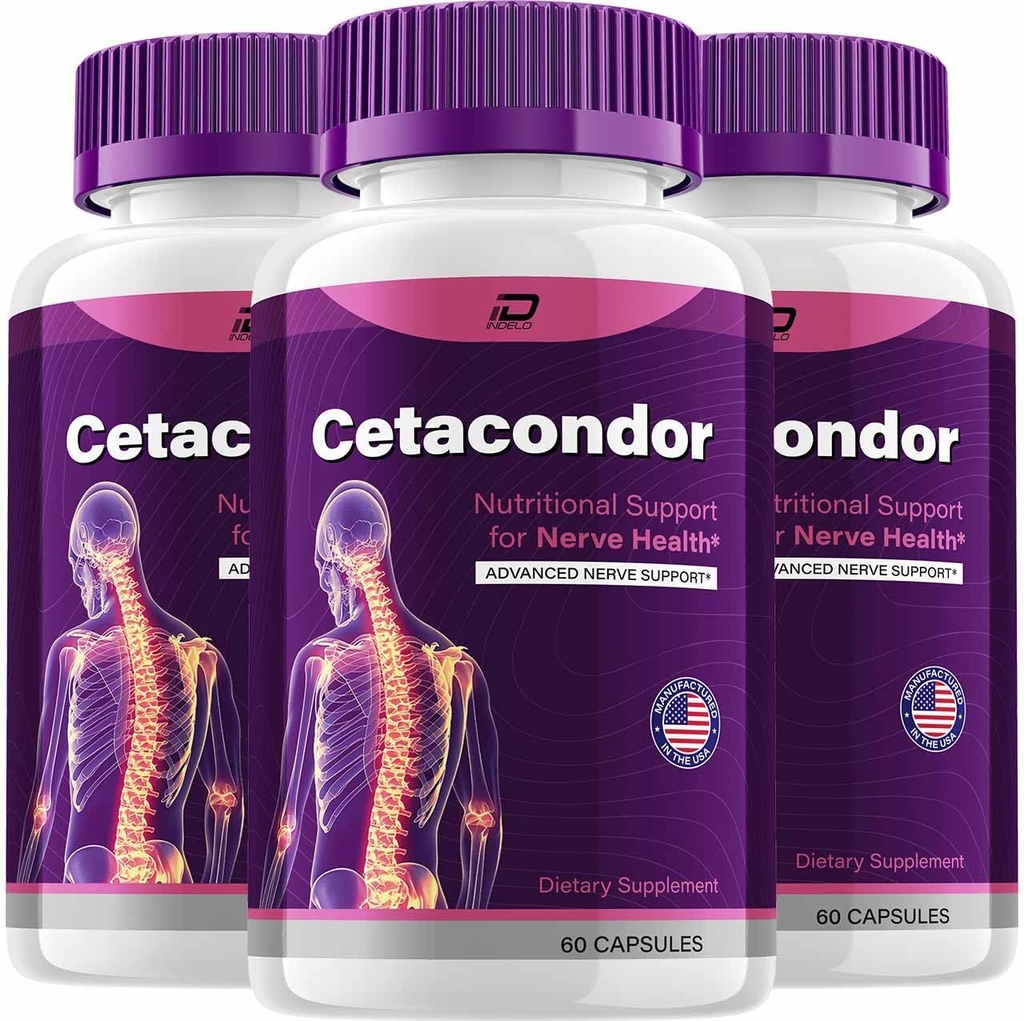 Cetacondor Health & Brain Support – Cetacondor Advanced Nootropic Formula, Cetacondor All-Natural Focus Supplement, Cetacondor Support Reviews (3 Pack - 180 Capsules)