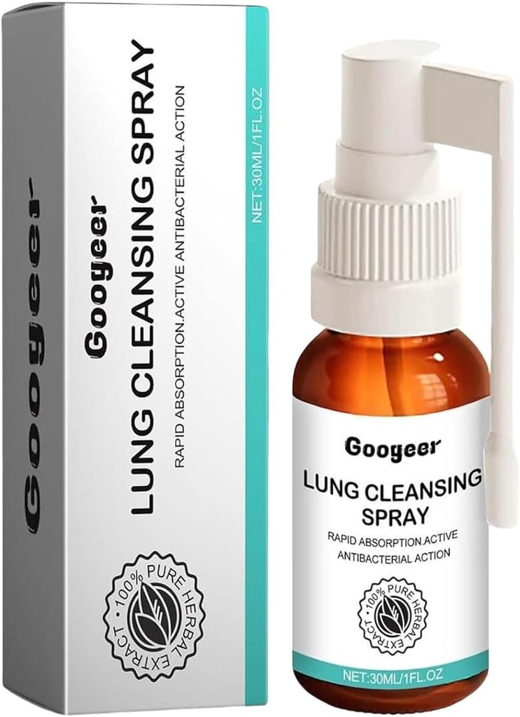 Spray de nettoyage pulmonaire Herbal Lung Détox clair pour les fumeurs