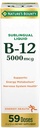 NatureS Bounty Vitamine B12 5000 mcg Sublingual Liquide, Santé cardiovasculaire et Soutien énergétique cellulaire, 2 Fl Oz (1 Compte)
