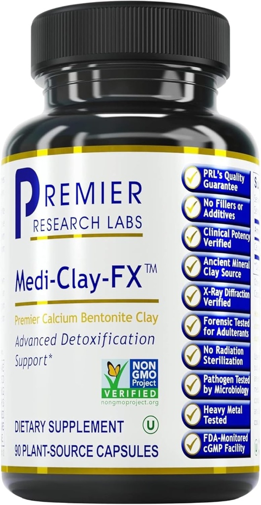 Premier Laboratoires de recherche Medi-Clay-FX : Capsules d'argile de bentonite pour la désintoxication